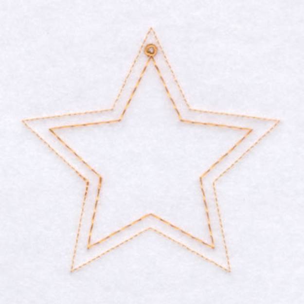 Picture of Christmas Star Ornament Machine Embroidery Design