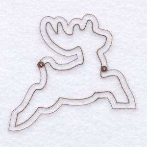 Picture of Reindeer Garland Machine Embroidery Design
