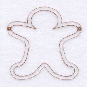 Picture of Gingerbread Man Garland Machine Embroidery Design