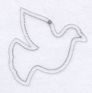 Picture of Dove Ornament Machine Embroidery Design