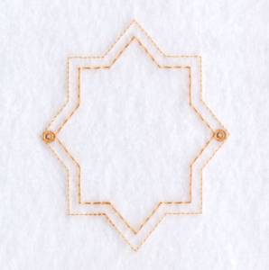 Picture of 8 Point Star Garland Machine Embroidery Design