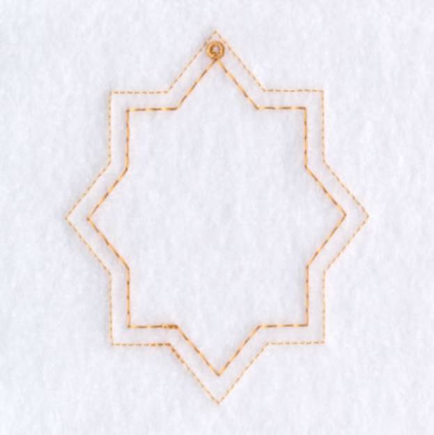 Picture of 8 Point Star Ornament Machine Embroidery Design