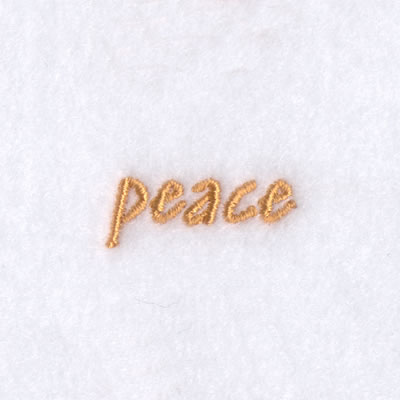 Peace Text Machine Embroidery Design