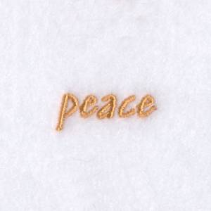Picture of Peace Text Machine Embroidery Design