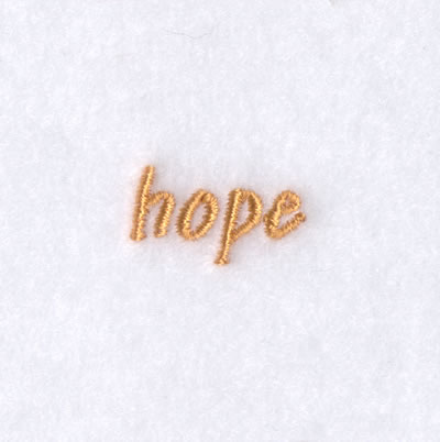 Hope Text Machine Embroidery Design