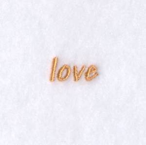 Picture of Love Text Machine Embroidery Design