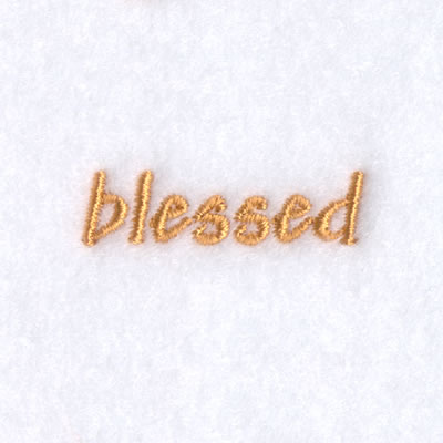 Blessed Text Machine Embroidery Design
