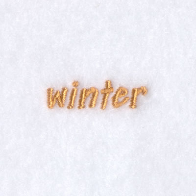 Winter Text Machine Embroidery Design