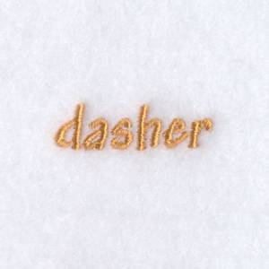 Picture of Dasher Text Machine Embroidery Design