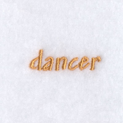 Dancer Text Machine Embroidery Design