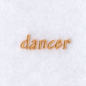 Picture of Dancer Text Machine Embroidery Design