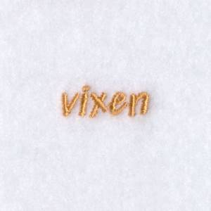 Picture of Vixen Text Machine Embroidery Design