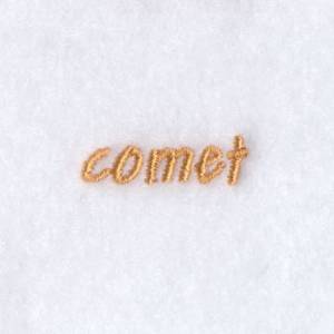 Picture of Comet Text Machine Embroidery Design