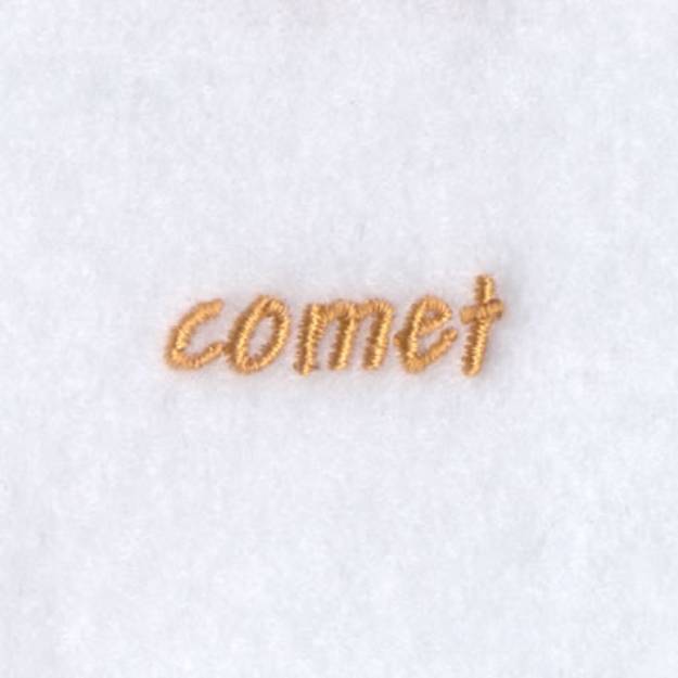 Picture of Comet Text Machine Embroidery Design