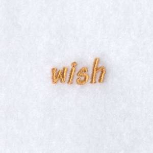 Picture of Wish Text Machine Embroidery Design