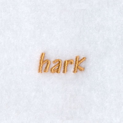 Hark Text Machine Embroidery Design