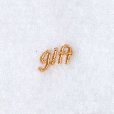 Gift Text Machine Embroidery Design