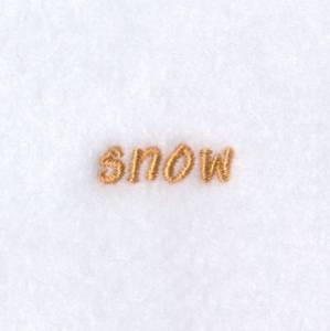 Picture of Snow Text Machine Embroidery Design