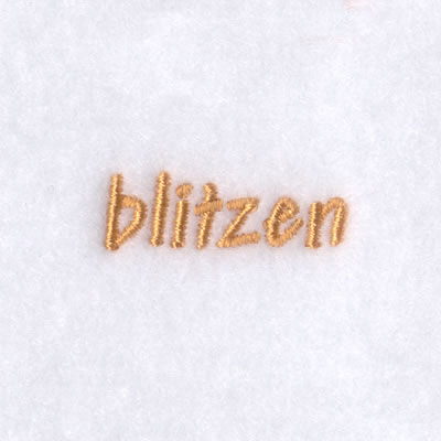 Blitzen Text Machine Embroidery Design