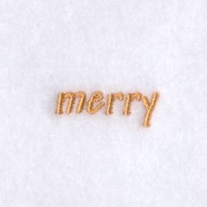 Picture of Merry  Text Machine Embroidery Design