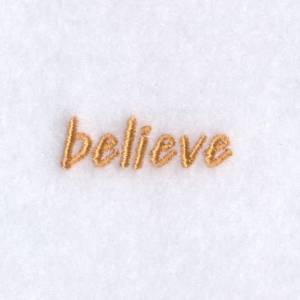 Picture of Believe Text Machine Embroidery Design