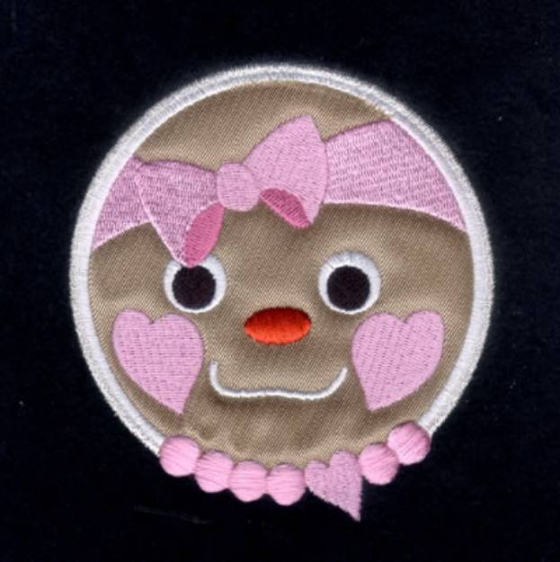 Picture of Gingerbread Woman Applique Machine Embroidery Design