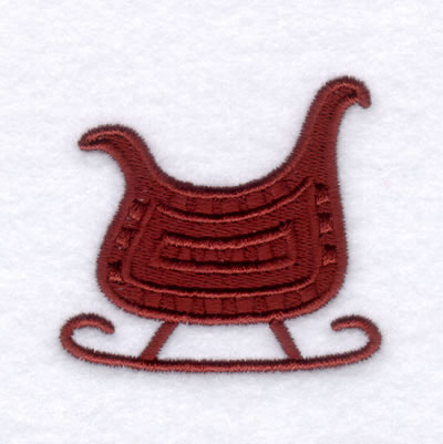 Sleigh Shape Filled Machine Embroidery Design