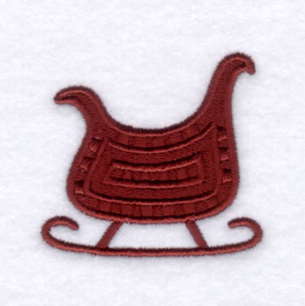 Picture of Sleigh Shape Filled Machine Embroidery Design