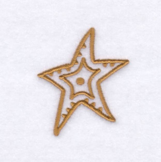 Picture of Star Shape Outlined Machine Embroidery Design