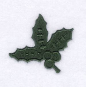 Picture of Holly Shape Filled Machine Embroidery Design