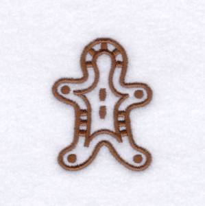 Picture of Gingerbread Shape Outlined Machine Embroidery Design