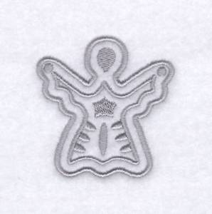 Picture of Angel Shape Outlined Machine Embroidery Design