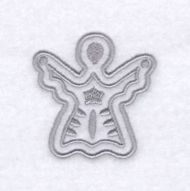 Picture of Angel Shape Outlined Machine Embroidery Design