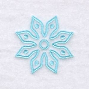 Picture of Snowflake Shape Outlined Machine Embroidery Design