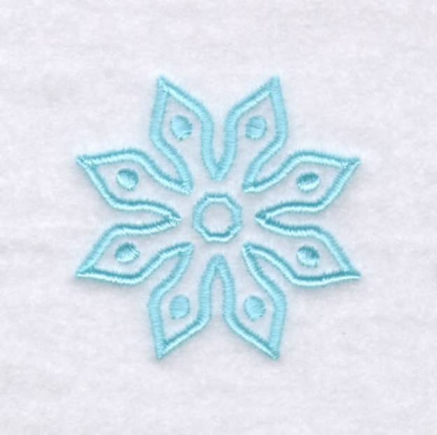 Picture of Snowflake Shape Outlined Machine Embroidery Design