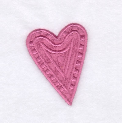 Heart Shape Filled Machine Embroidery Design