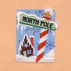 Picture of North Pole Scene Machine Embroidery Design