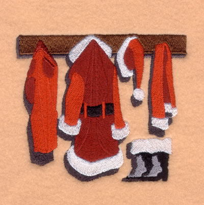 Santas Suit Machine Embroidery Design