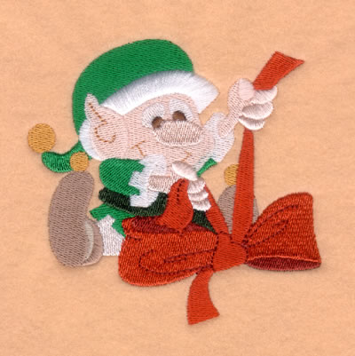 Bow Elf Machine Embroidery Design