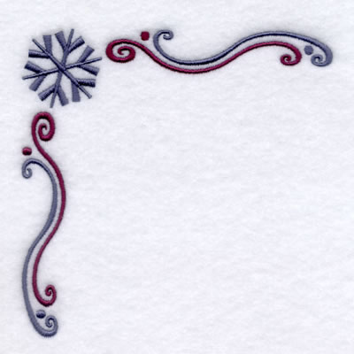 Snowflake Corner Machine Embroidery Design