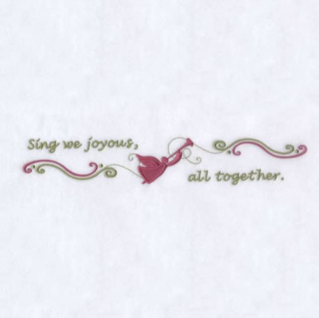Picture of Sing we Joyous Machine Embroidery Design