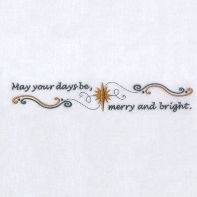 May Your Days be Merry Machine Embroidery Design