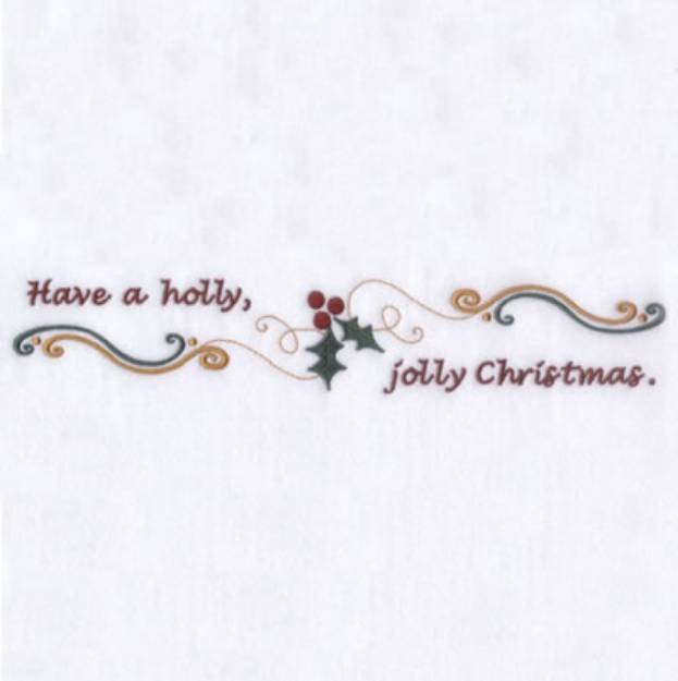 Picture of Holly Jolly Christmas Machine Embroidery Design