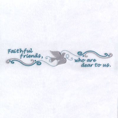 Faithful Friends Machine Embroidery Design