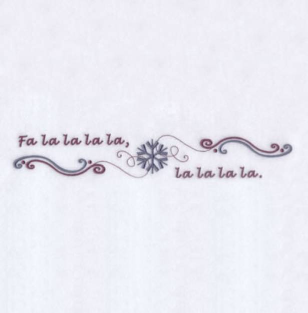 Picture of Fa La La La Machine Embroidery Design