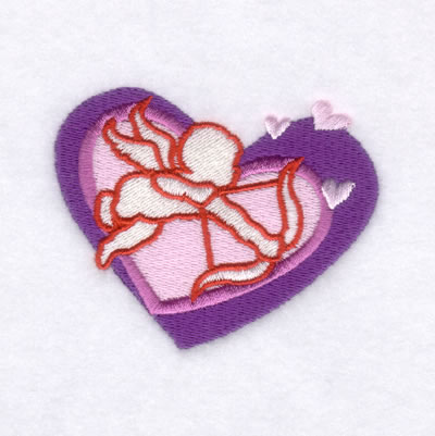 Cupid with Hearts Machine Embroidery Design