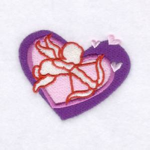 Picture of Cupid with Hearts Machine Embroidery Design