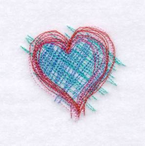 Picture of Sketched Heart Machine Embroidery Design