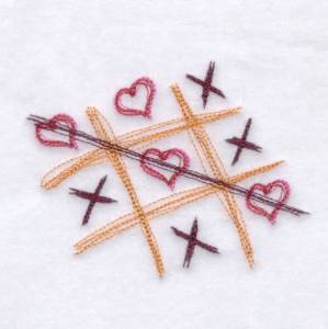 Picture of Sketched Tic Tac Love Machine Embroidery Design