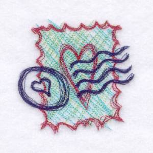 Picture of Sketched Stamp Machine Embroidery Design